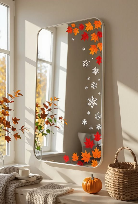seasonal removable mirror decals