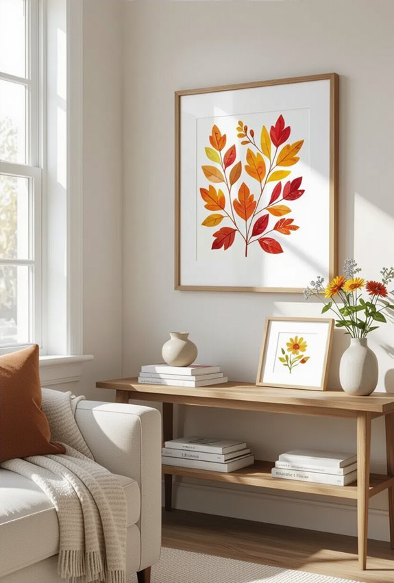 seasonal rotating framed art