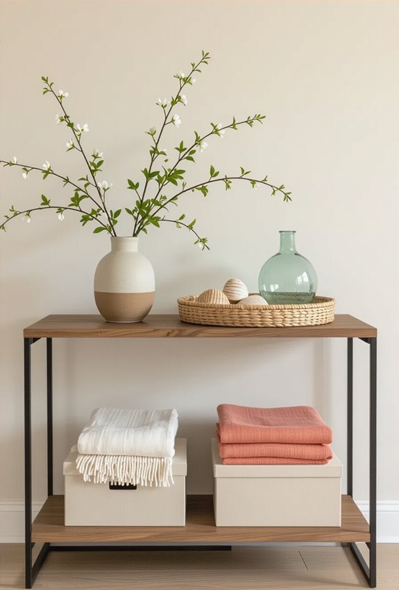 seasonal shelf decor rotation