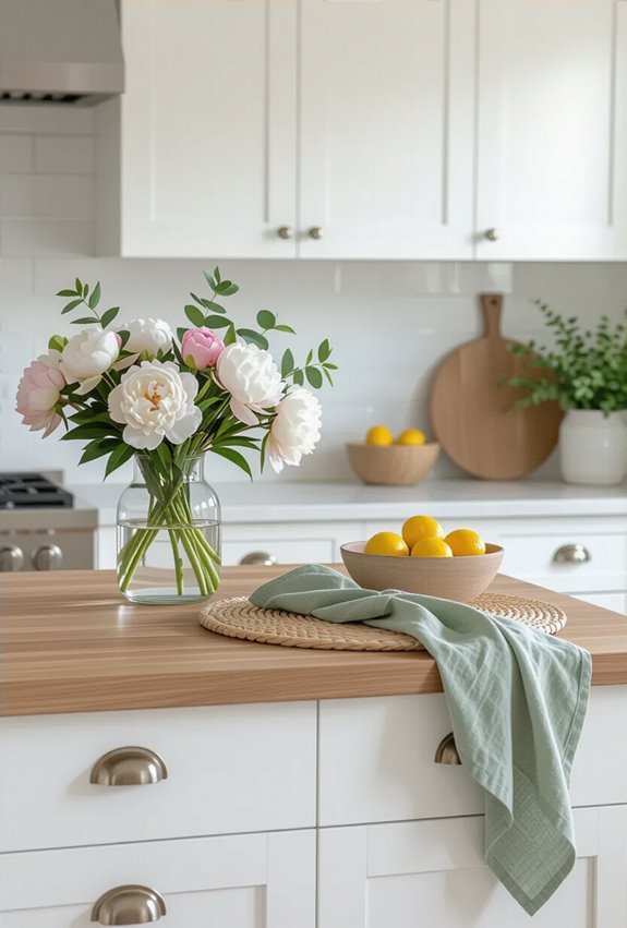seasonal swaps refresh white cabinetry