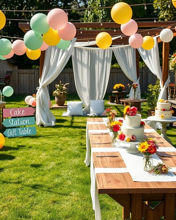 seasonal themed backyard decor