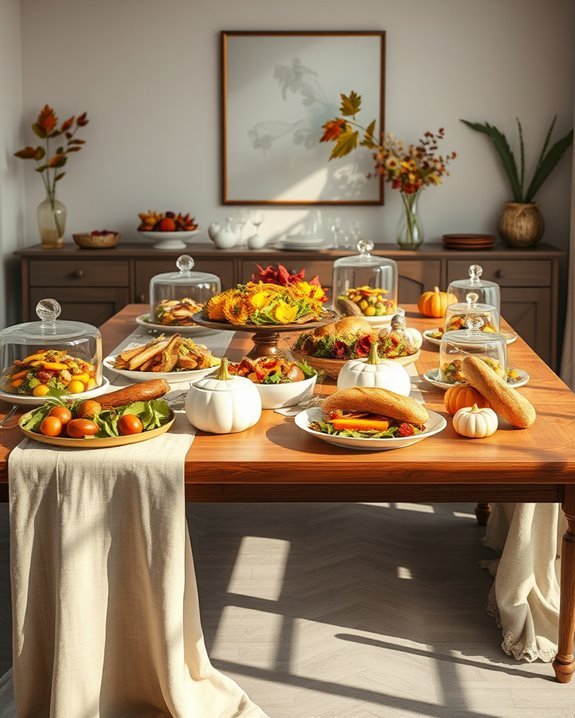 seasonal themed buffet setup