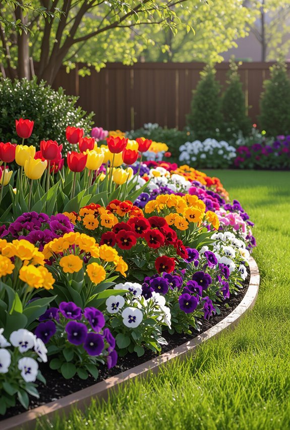 seasonal vibrant mixed blooms