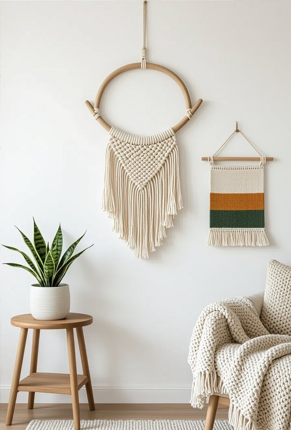 seasonal woven macram texture decor