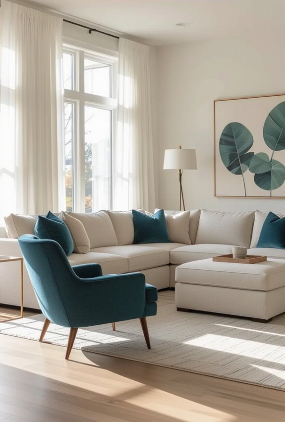 sectional paired with chairs