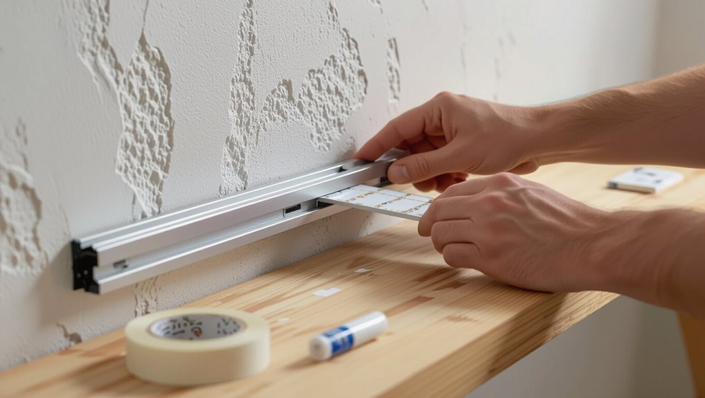 secure led strip installation