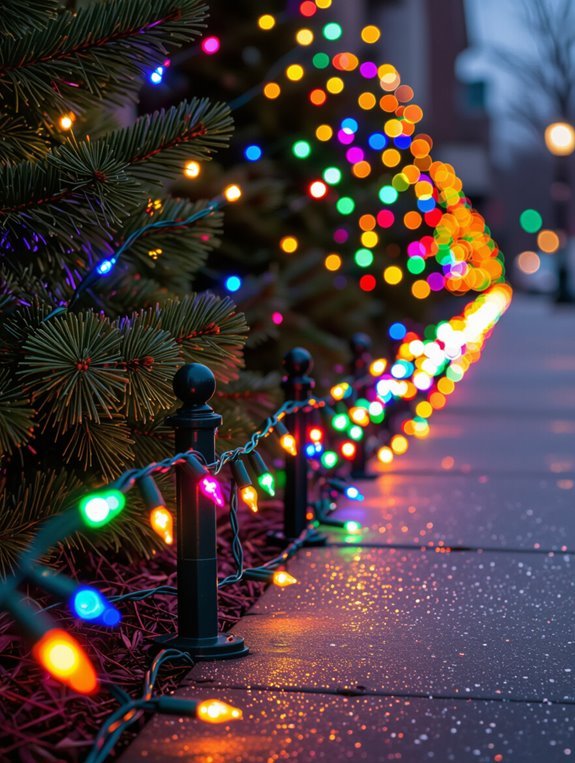 secure lights with stakes