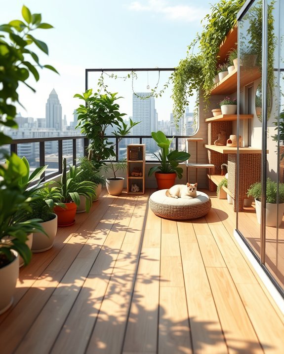 secure rooftop cat haven