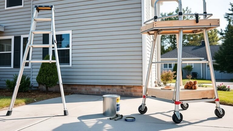 secure stable ladder and scaffold