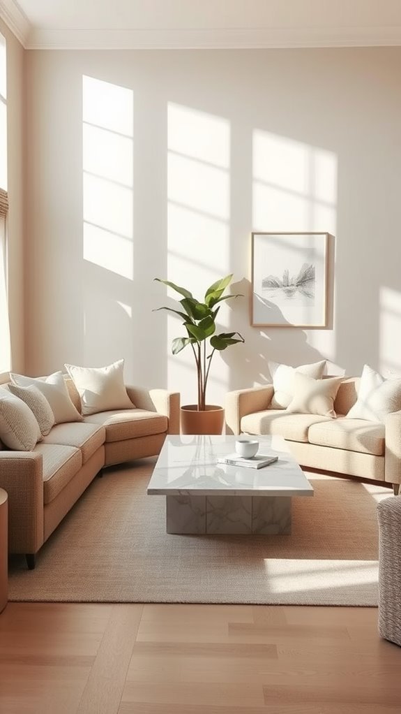 select calming neutral tones