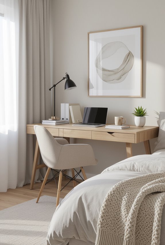 separate workspace from bed