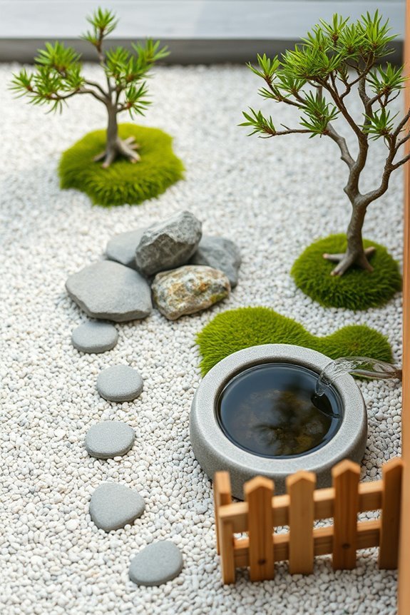 serene backyard meditation space
