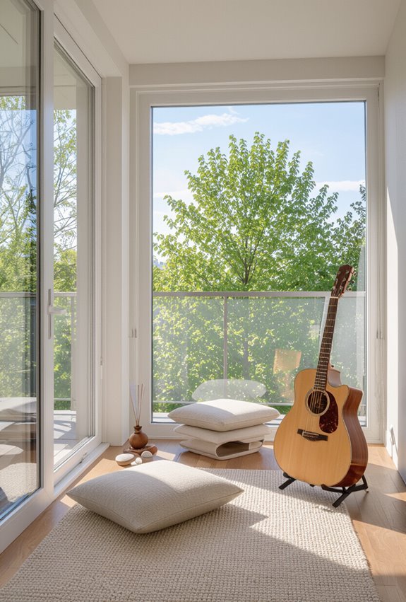 serene balcony music sanctuary