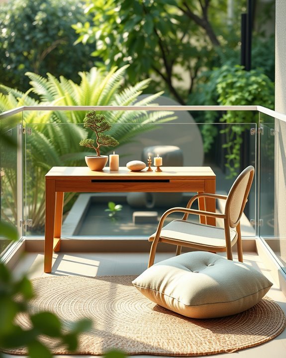 serene balcony study decor