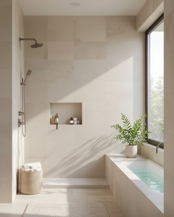 serene bathroom color palettes