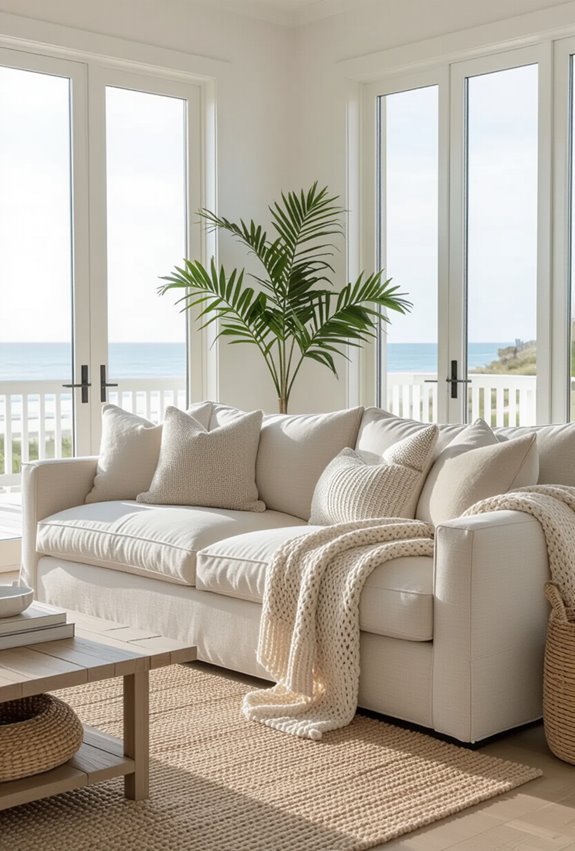 serene beach inspired sandy tones