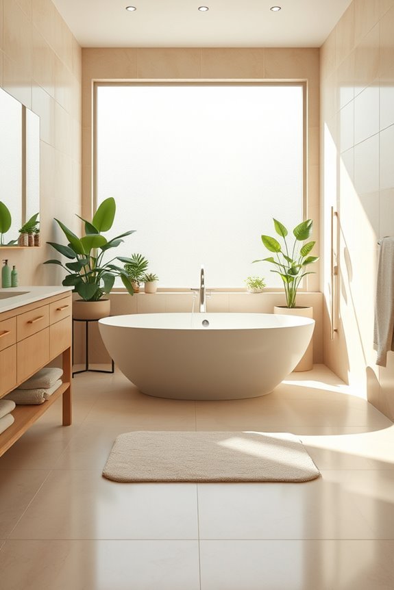 serene beige and green oasis