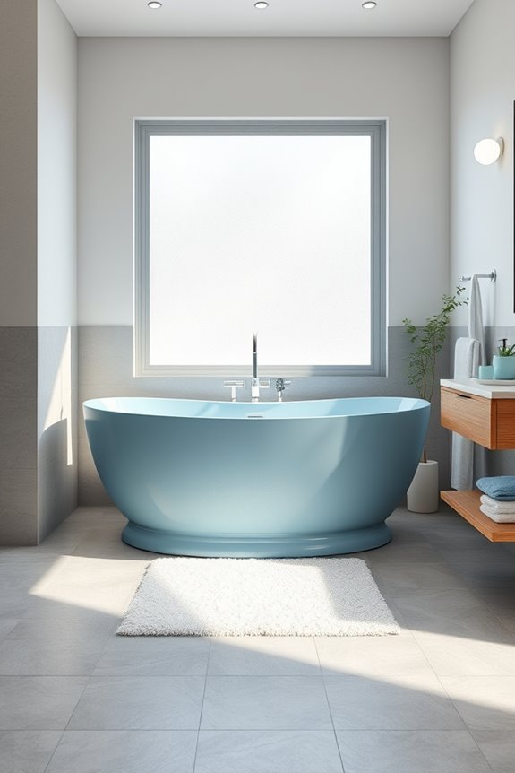 serene blue grey bathroom retreat