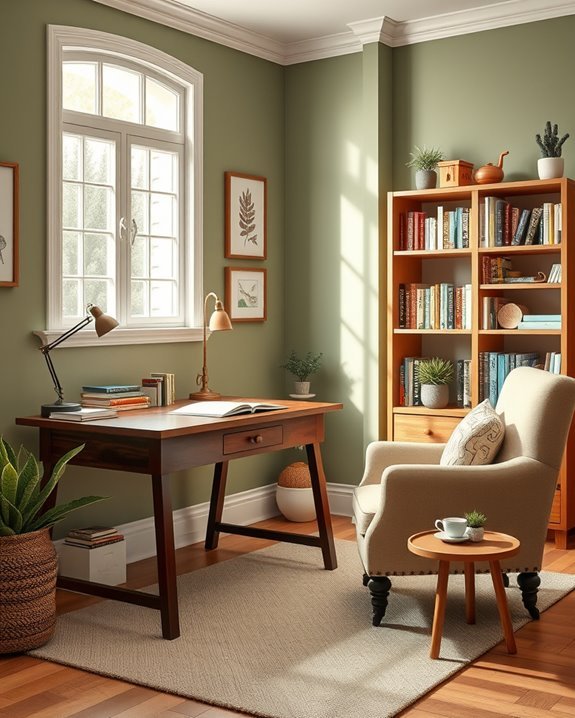 serene classic study environment