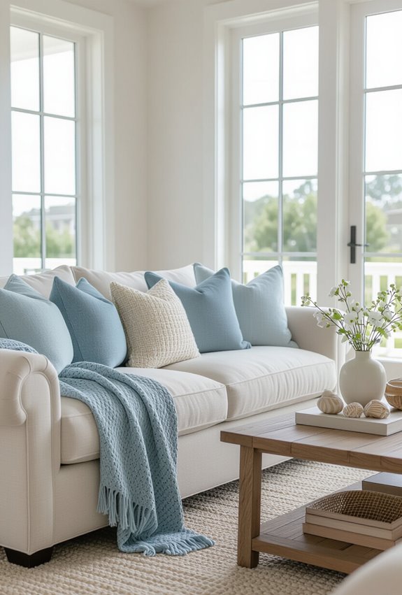 serene coastal soft blue decor