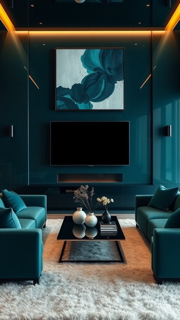 serene deep blue calm