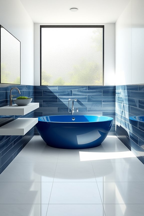serene deep blue retreat