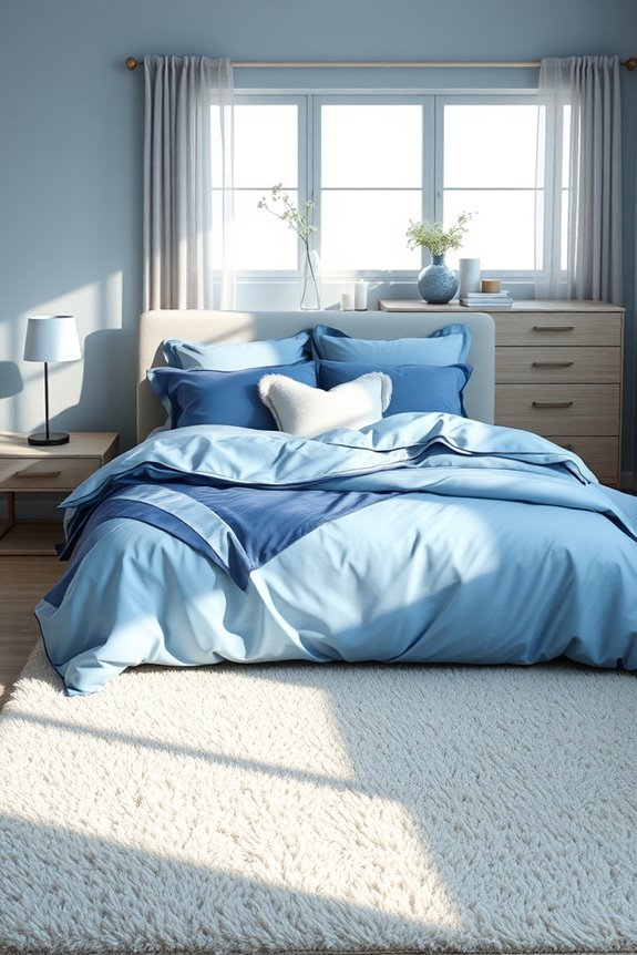 serene dreamy blue bedding