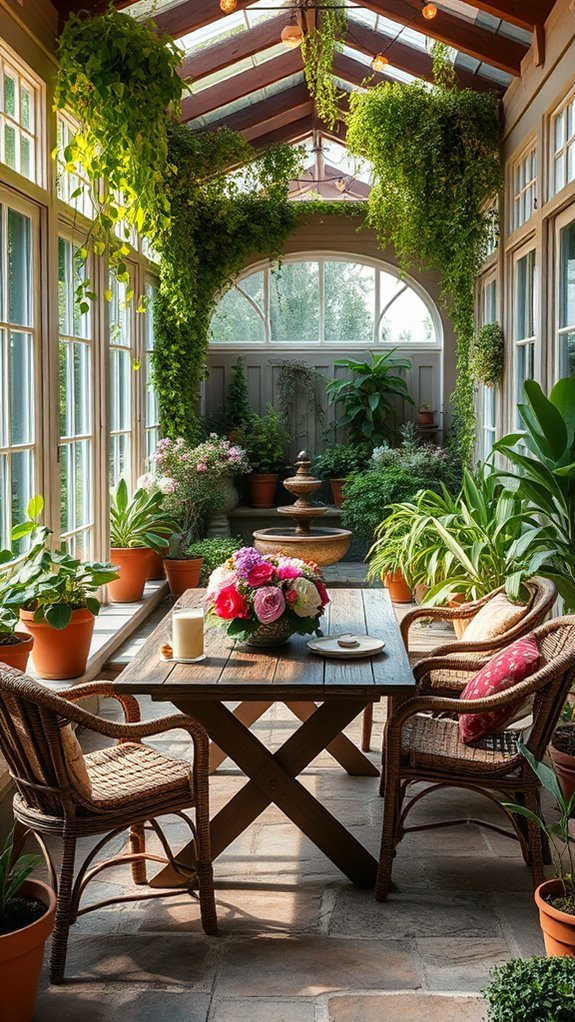 serene enclosed garden retreat