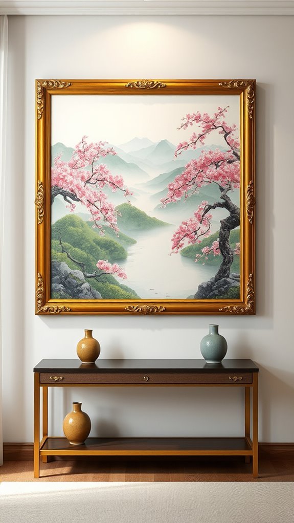 serene exotic landscape art