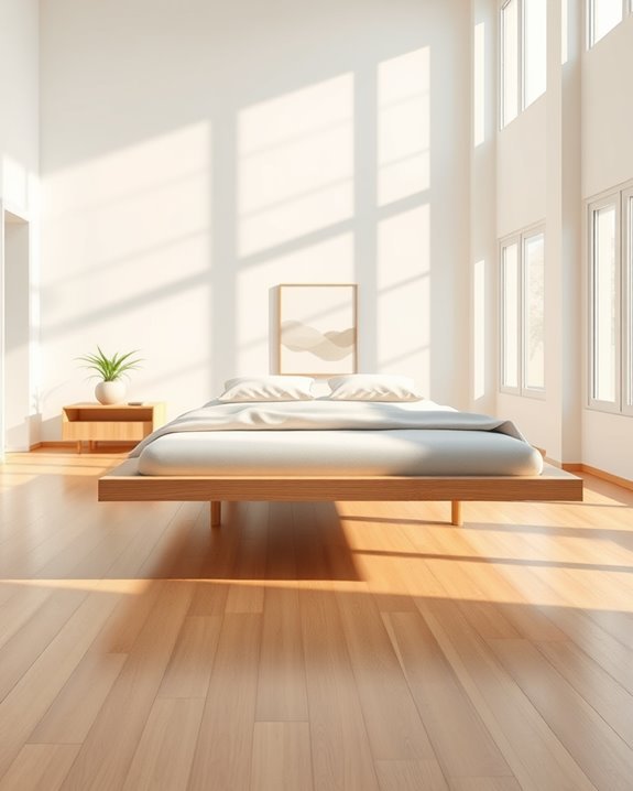 serene floating bed design