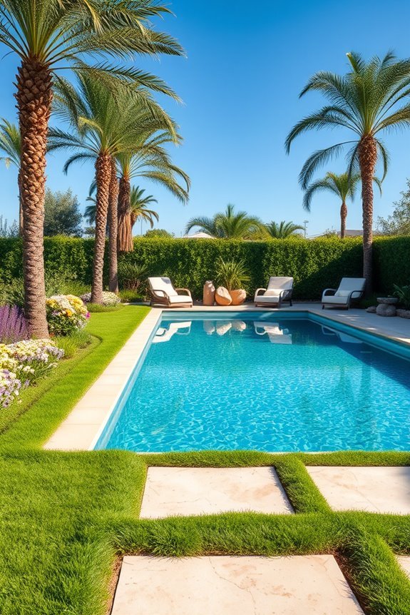 serene garden pool oasis