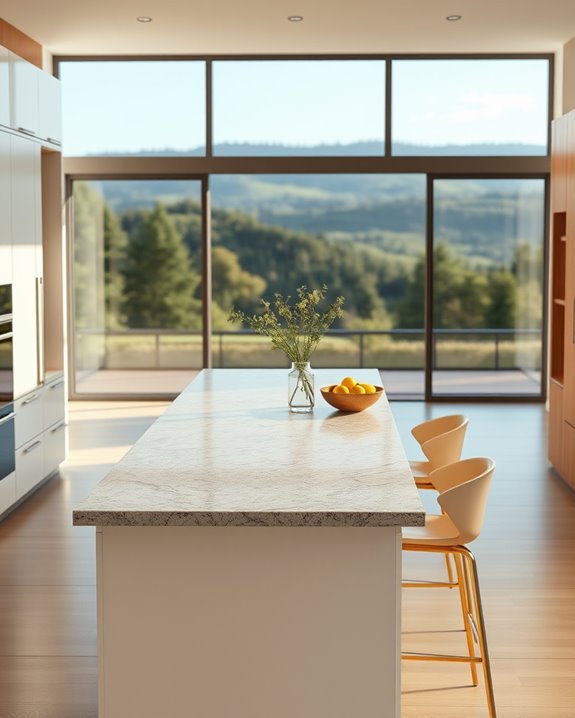 serene kitchen with views