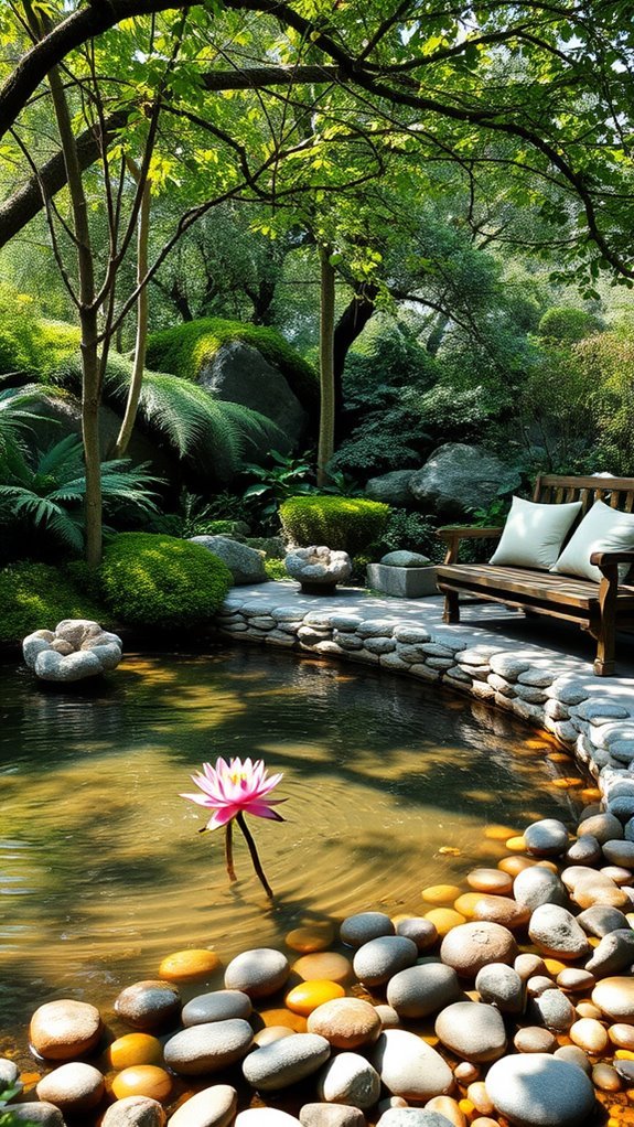 serene koi pond oasis