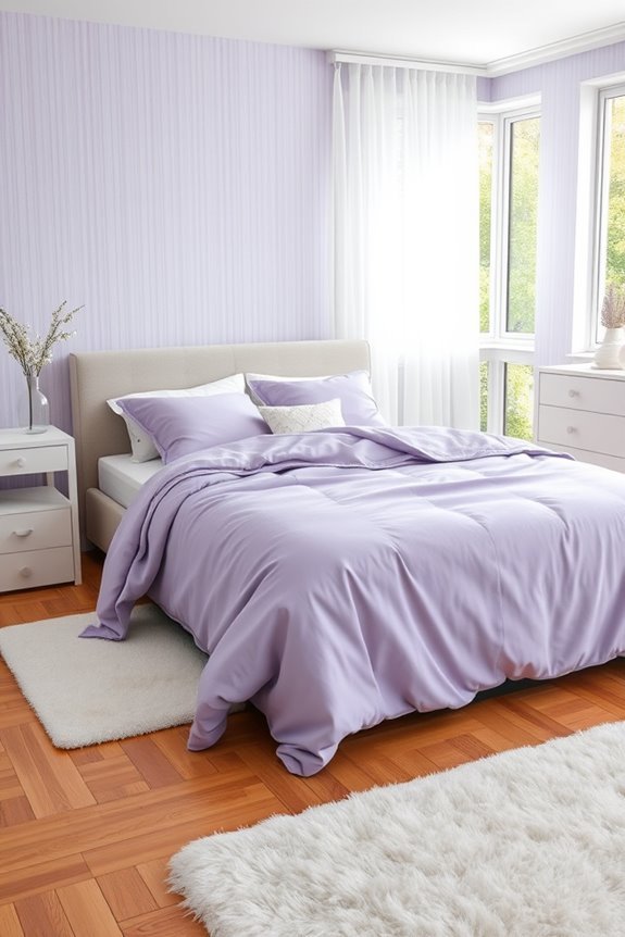 serene lavender and white sanctuary