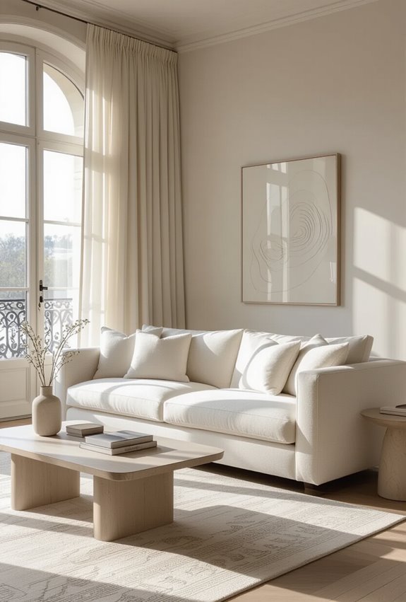 serene layered ivory textures