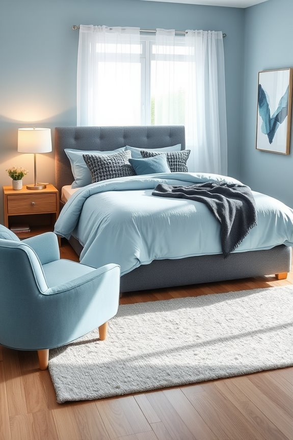 serene light blue elegance