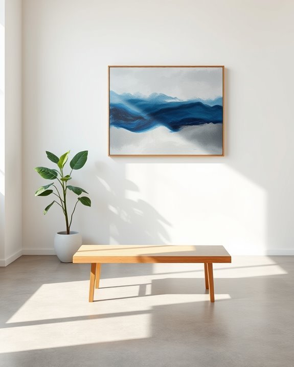 serene minimalist art environments