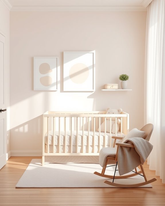 serene minimalist baby bedroom