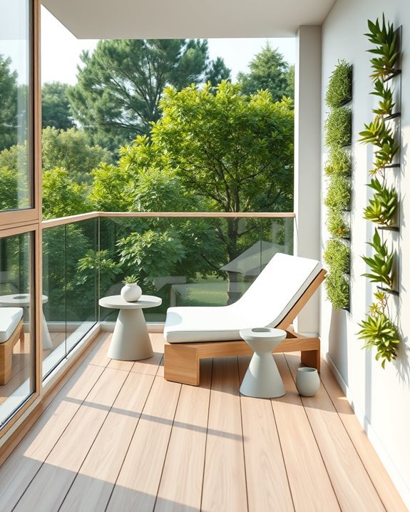 serene minimalist balcony design