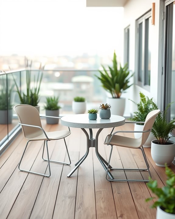 serene minimalist balcony oasis