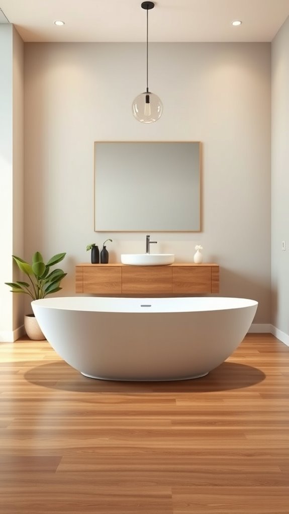serene minimalist bathroom design