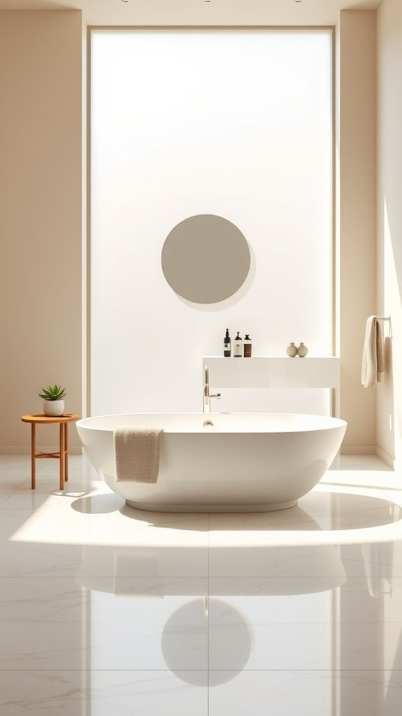 serene minimalist bathroom design