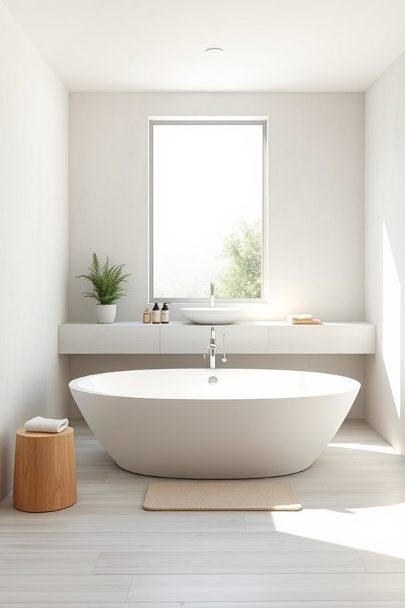 serene minimalist bathroom design