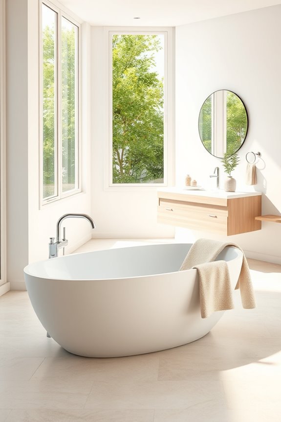 serene minimalist bathroom design