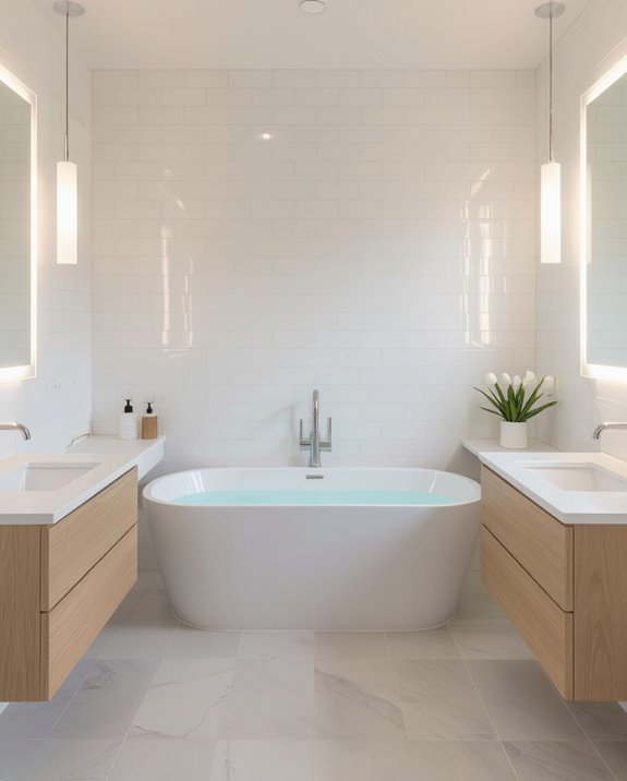 serene minimalist bathroom design