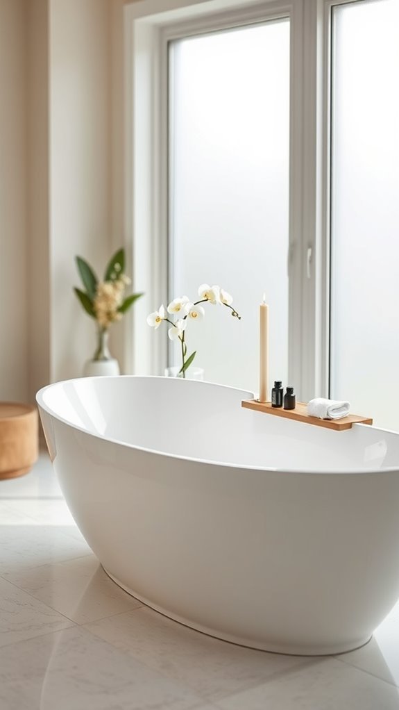serene minimalist bathtub designs