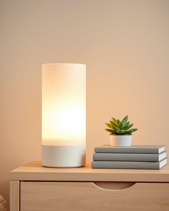 serene minimalist bedside lamps