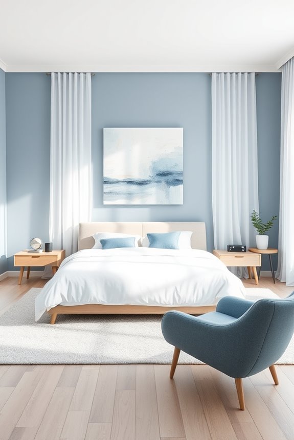 serene minimalist blue design