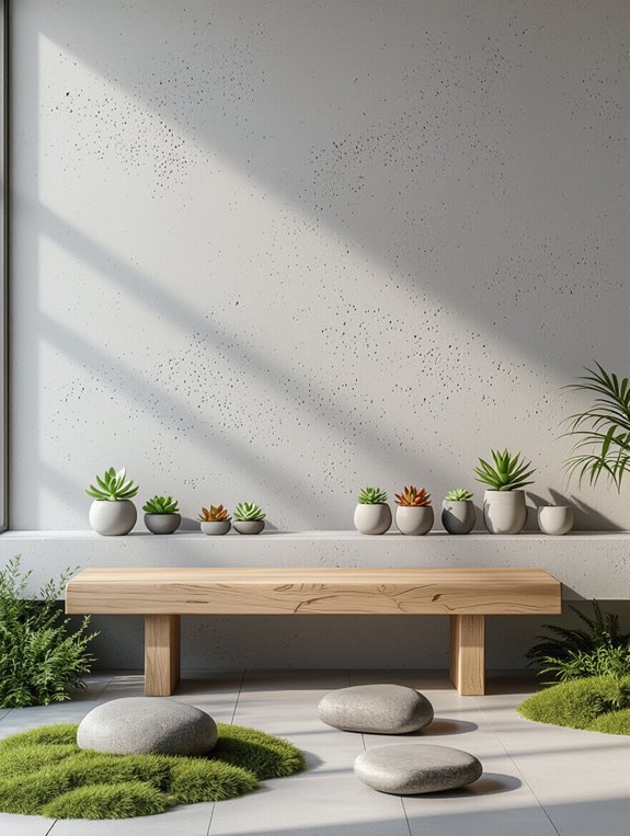 serene minimalist concrete decor