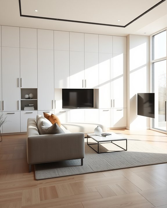 serene minimalist cupboard design